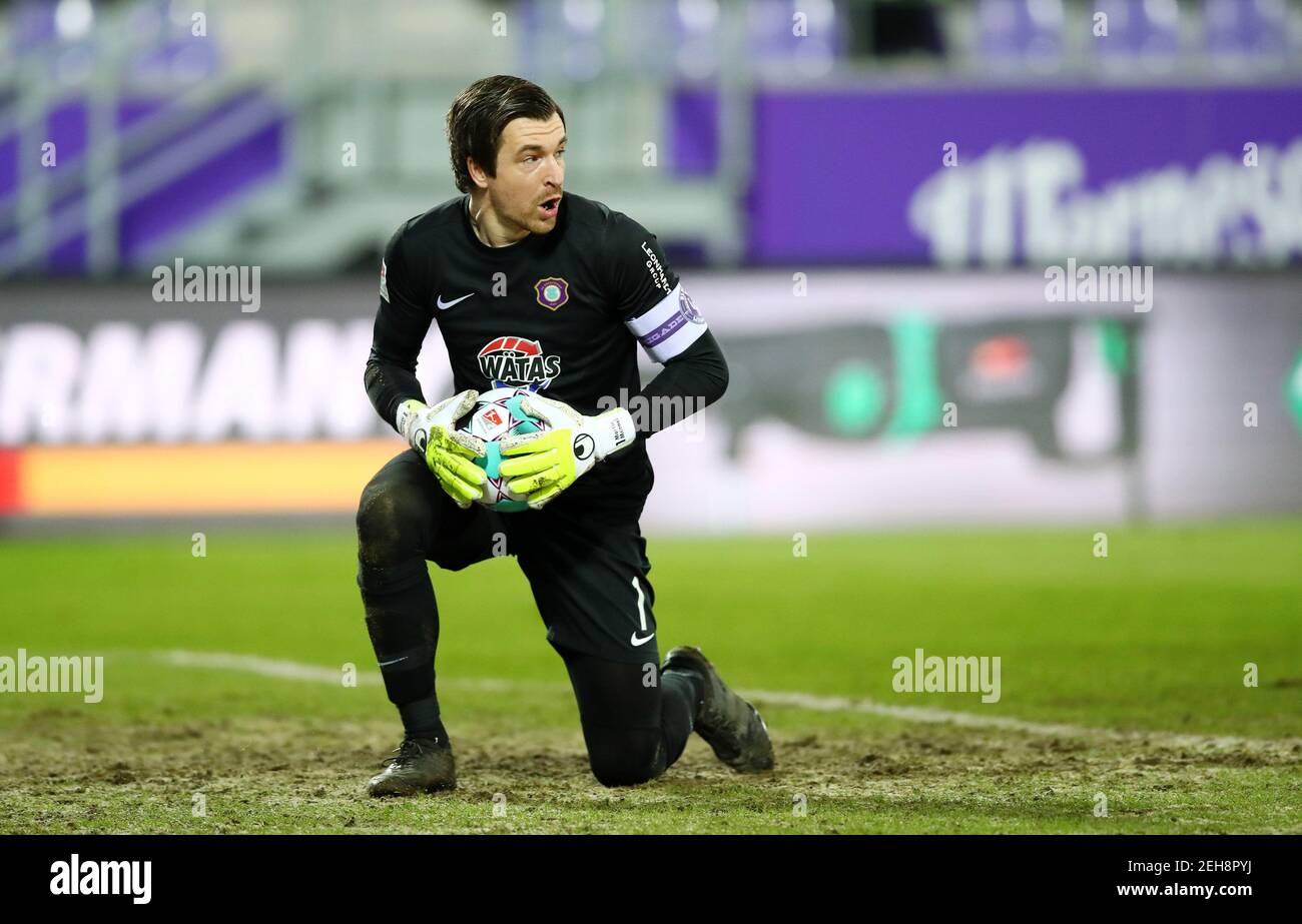 Aue, Allemagne. 19th Feb, 2021. Firo: 19.02.2021 Soccer: Soccer: Archive photos 2.Bundesliga saison 2020/21 Erzgebirge Aue - VfL Bochum Martin Mannel, figure entière POINT D'IMAGE/firosportphoto | usage dans le monde crédit: dpa/Alay Live News Banque D'Images