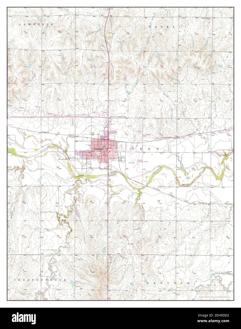 Carte du kansas osborne Banque de photographies et d’images à haute résolution Alamy