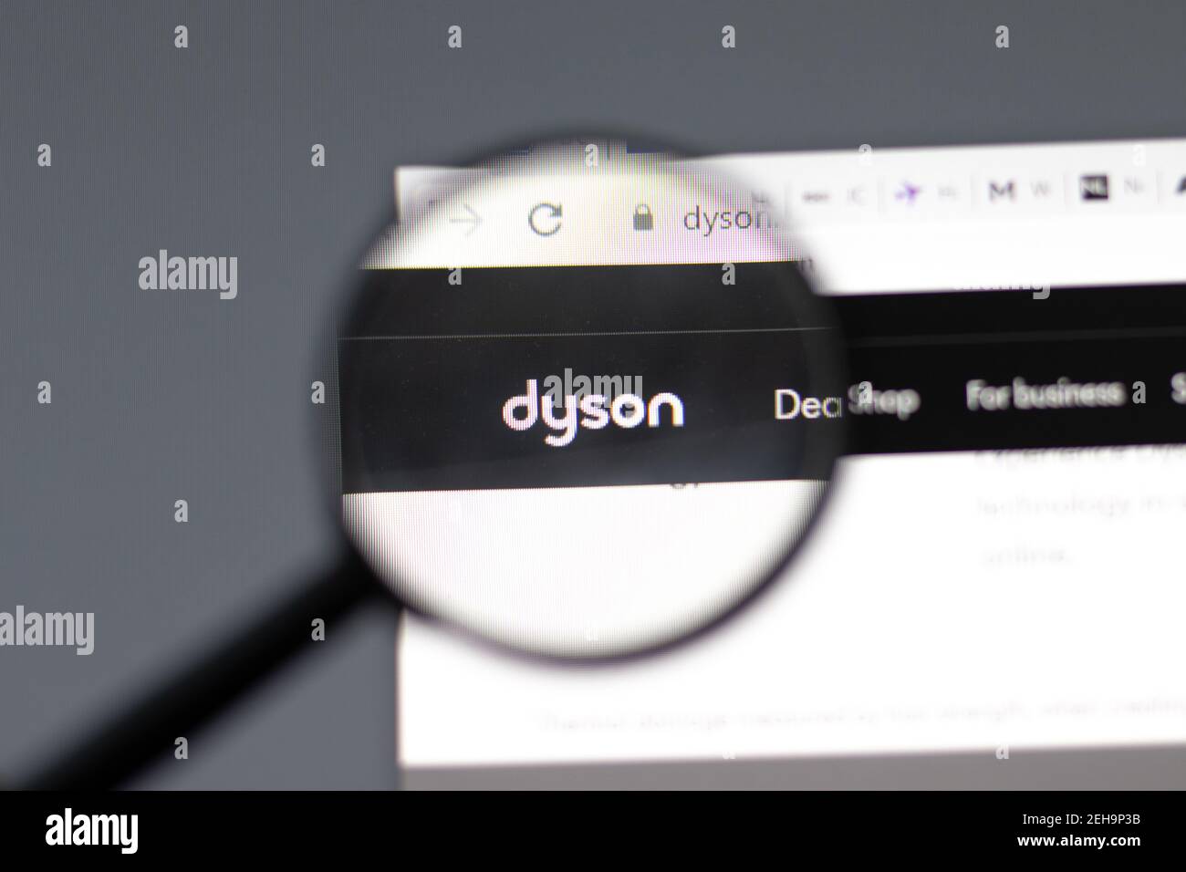 New York, Etats-Unis - 15 février 2021 : site Web de Dyson dans un  navigateur avec logo de la société, Editorial Photo Stock - Alamy