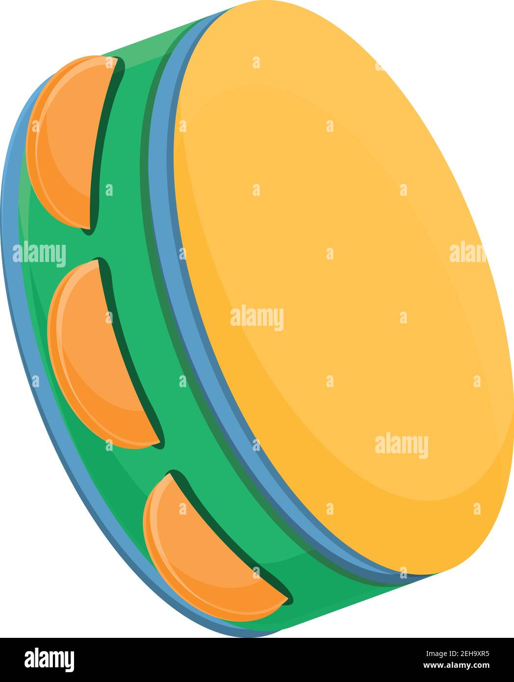 Ancienne icône tambourine. Dessin animé de l'ancienne icône de vecteur tambourine pour la conception de sites Web isolée sur fond blanc Illustration de Vecteur