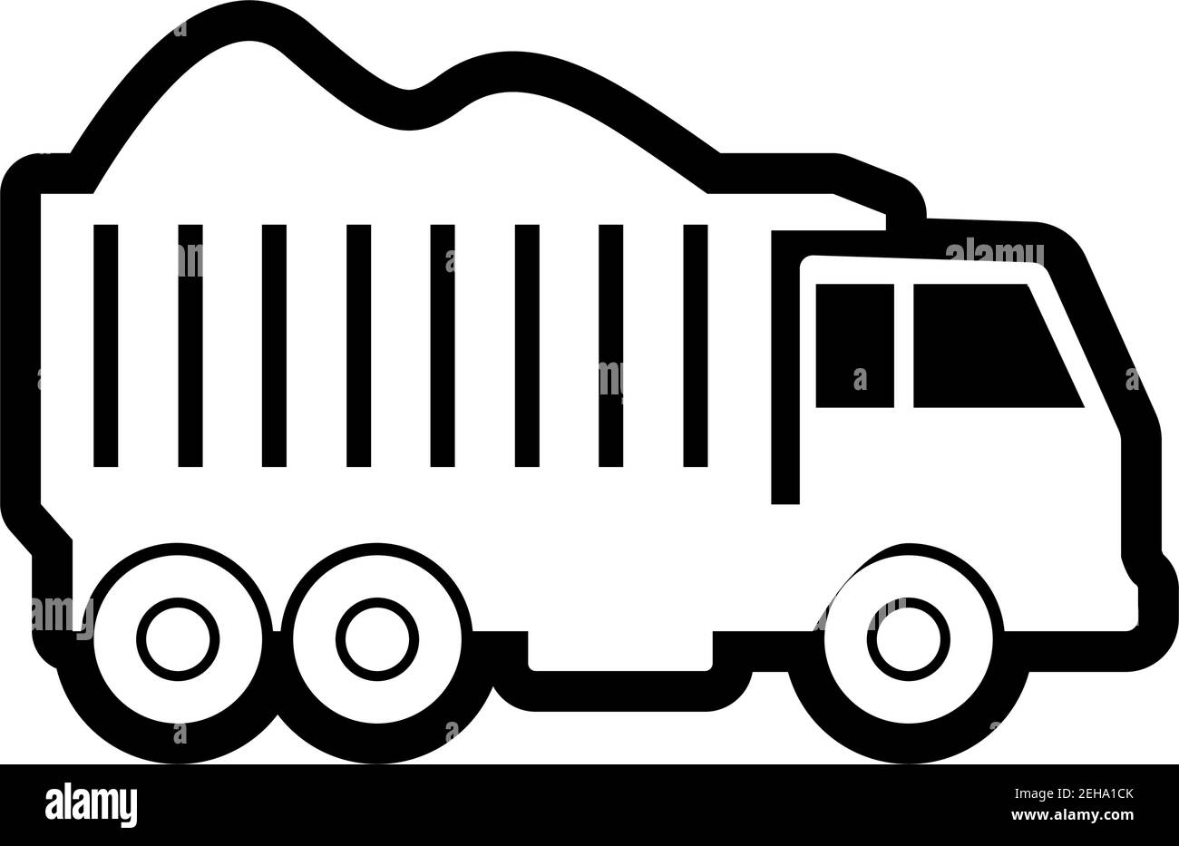 Illustration vectorielle isolée du modèle de conception d'icône de chariot de sable Illustration de Vecteur