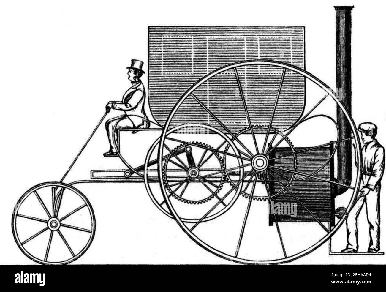 RICHARD TREVITHICK (1771-1833) ingénieur minier anglais et inventeur du London Steam Carriage en 1803 Banque D'Images