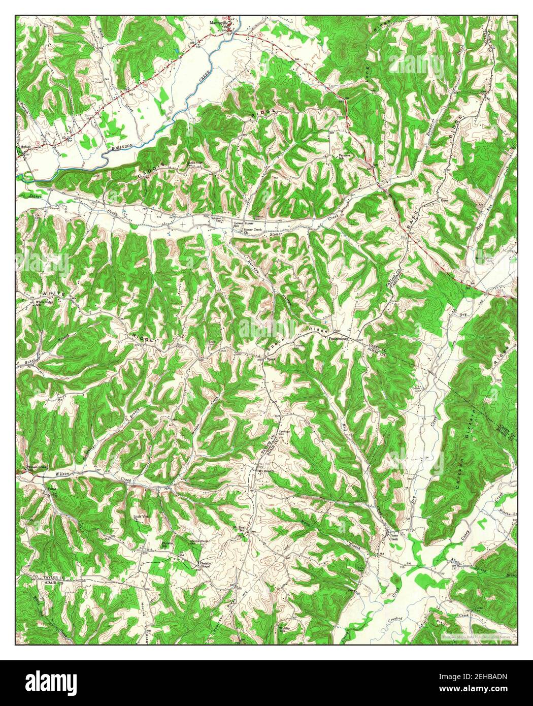 Carte de mannsville Banque de photographies et d’images à haute