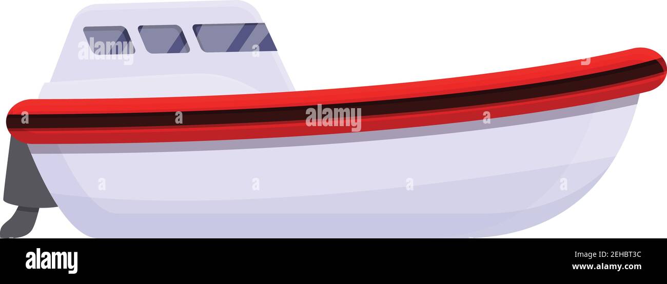 Icône du bateau de sauvetage pour blessures. Dessin animé de blessure de sauvetage bateau vecteur icône pour la conception de Web isolé sur fond blanc Illustration de Vecteur