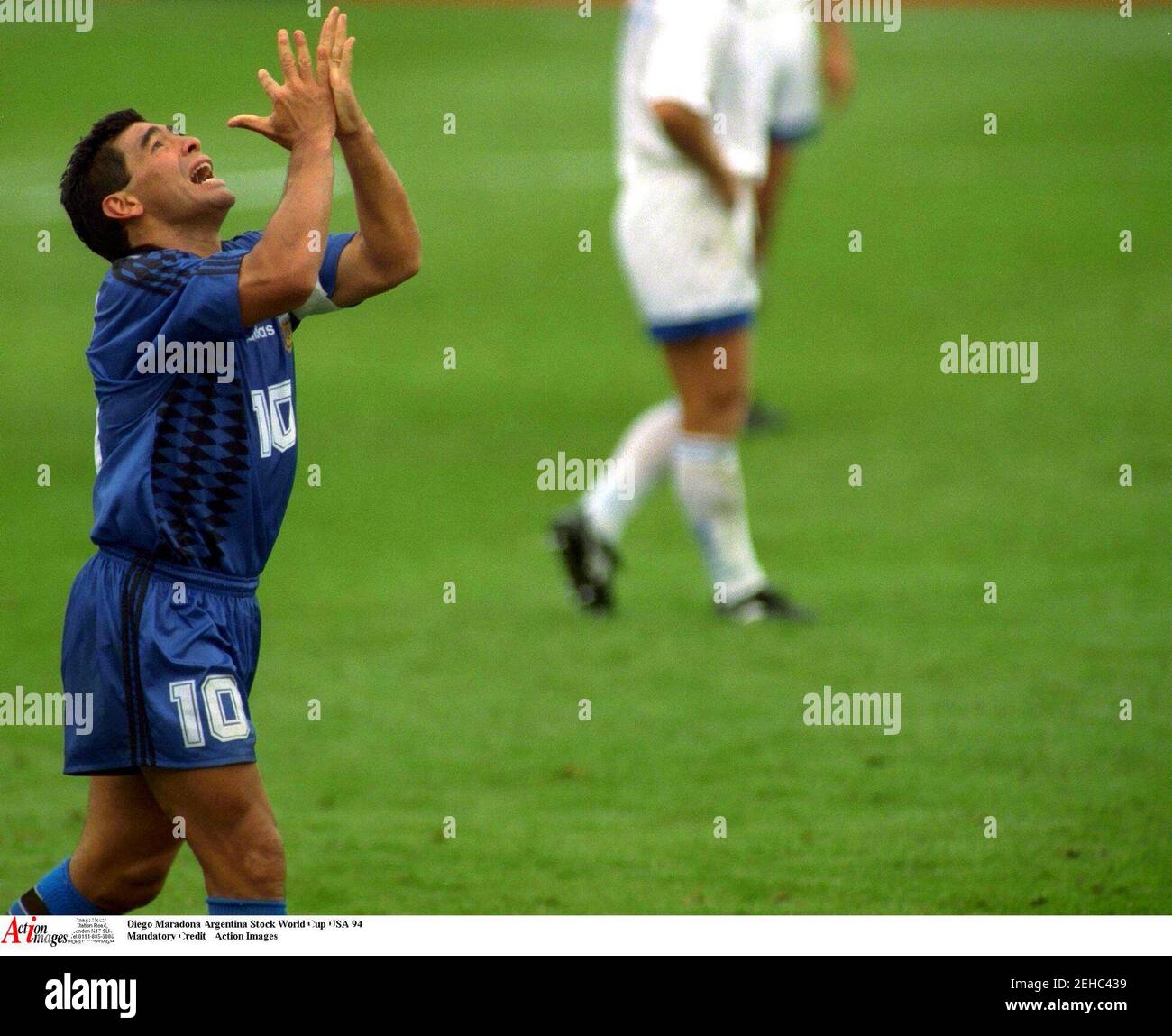 Diego Maradona Argentine stock coupe du monde USA 94 crédit obligatoire :  Images d'action /pic:Tony Henshaw Photo Stock - Alamy