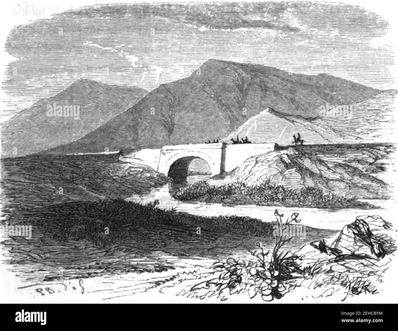 P. B. Pont Podkoumsky. Floriant Gille. Lettres sur le Caucase et la Crimée. 1859. P.63. Banque D'Images