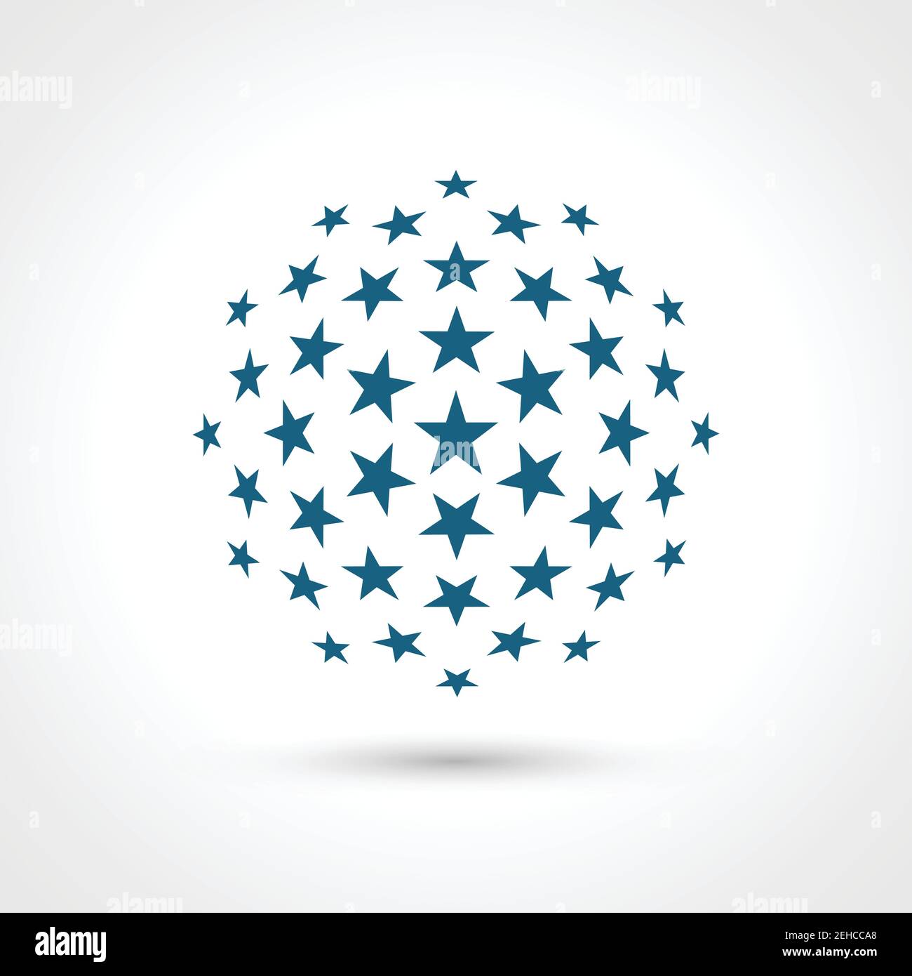 Forme circulaire abstraite. Éléments étoiles. Illustration de Vecteur