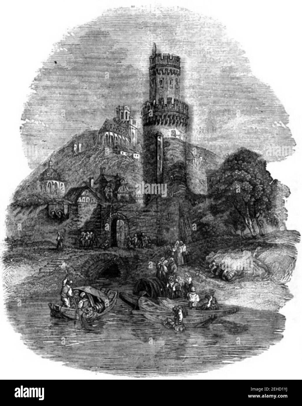 P186 vue sur le Rhin. Banque D'Images