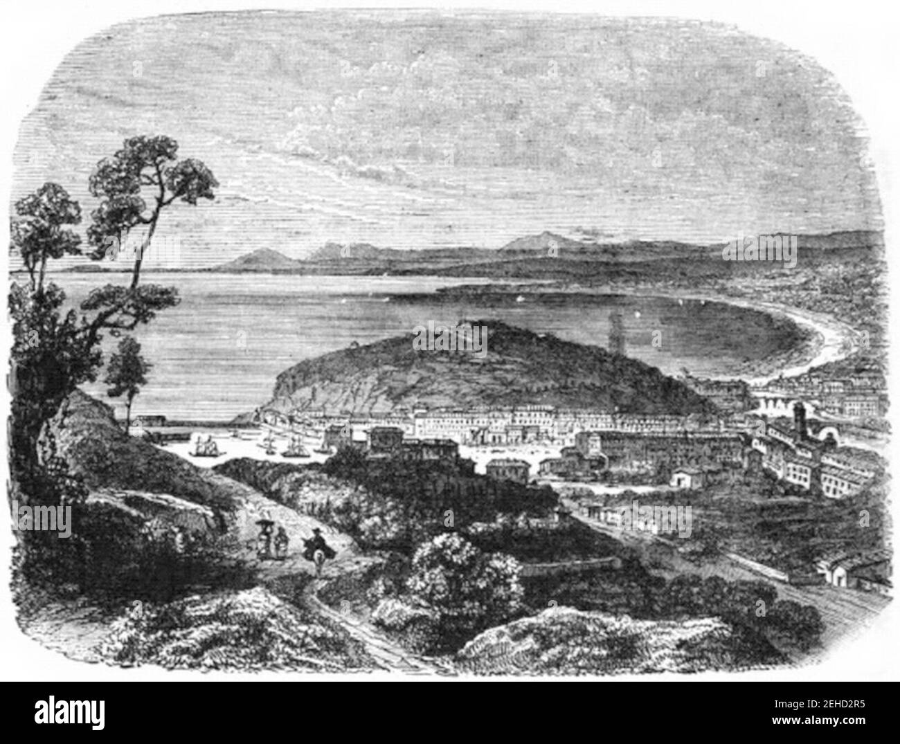 P204 vue sur la Méditerranée, entre Nice et Monaco. Banque D'Images