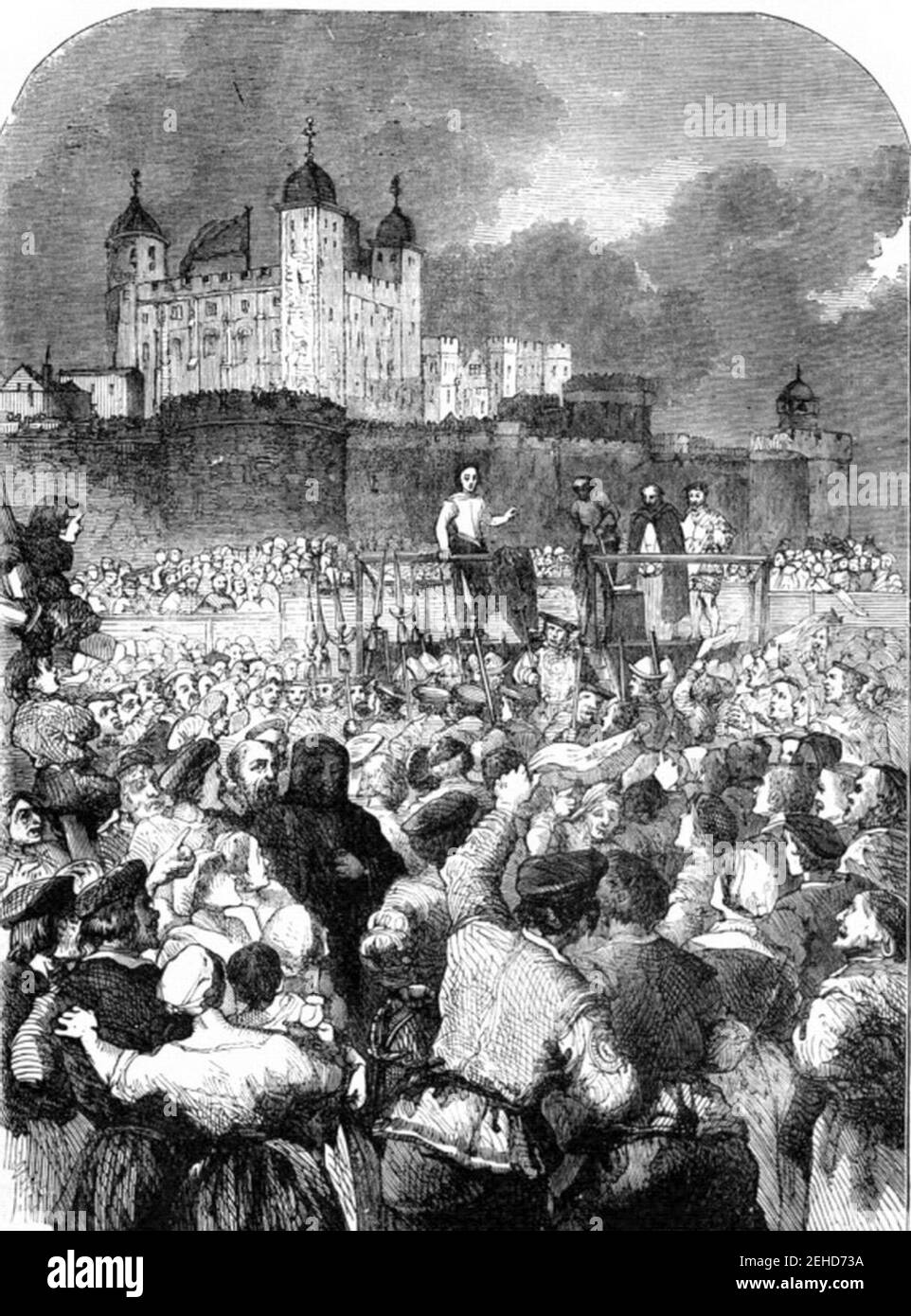 P349 exécution du duc de Northumberland sur Tower Hill. Banque D'Images