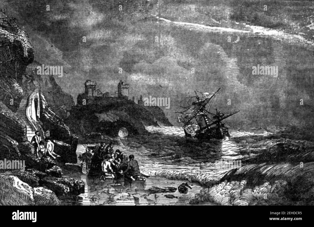 P534 épave d'un des navires Armada sur la côte irlandaise 1588. Banque D'Images