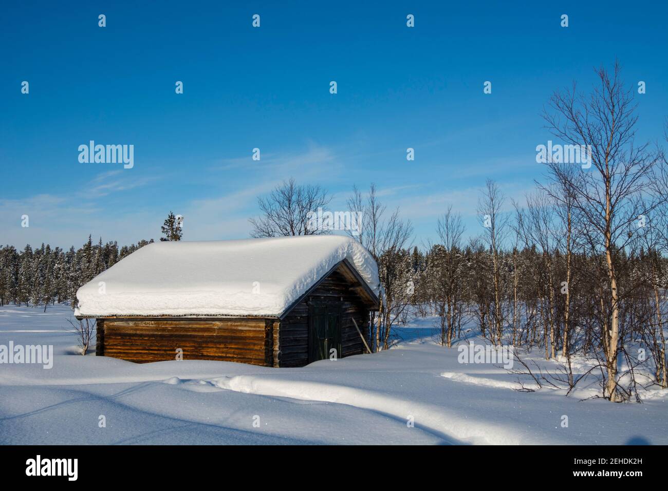 Jukkasjarvi (Suède). Banque D'Images