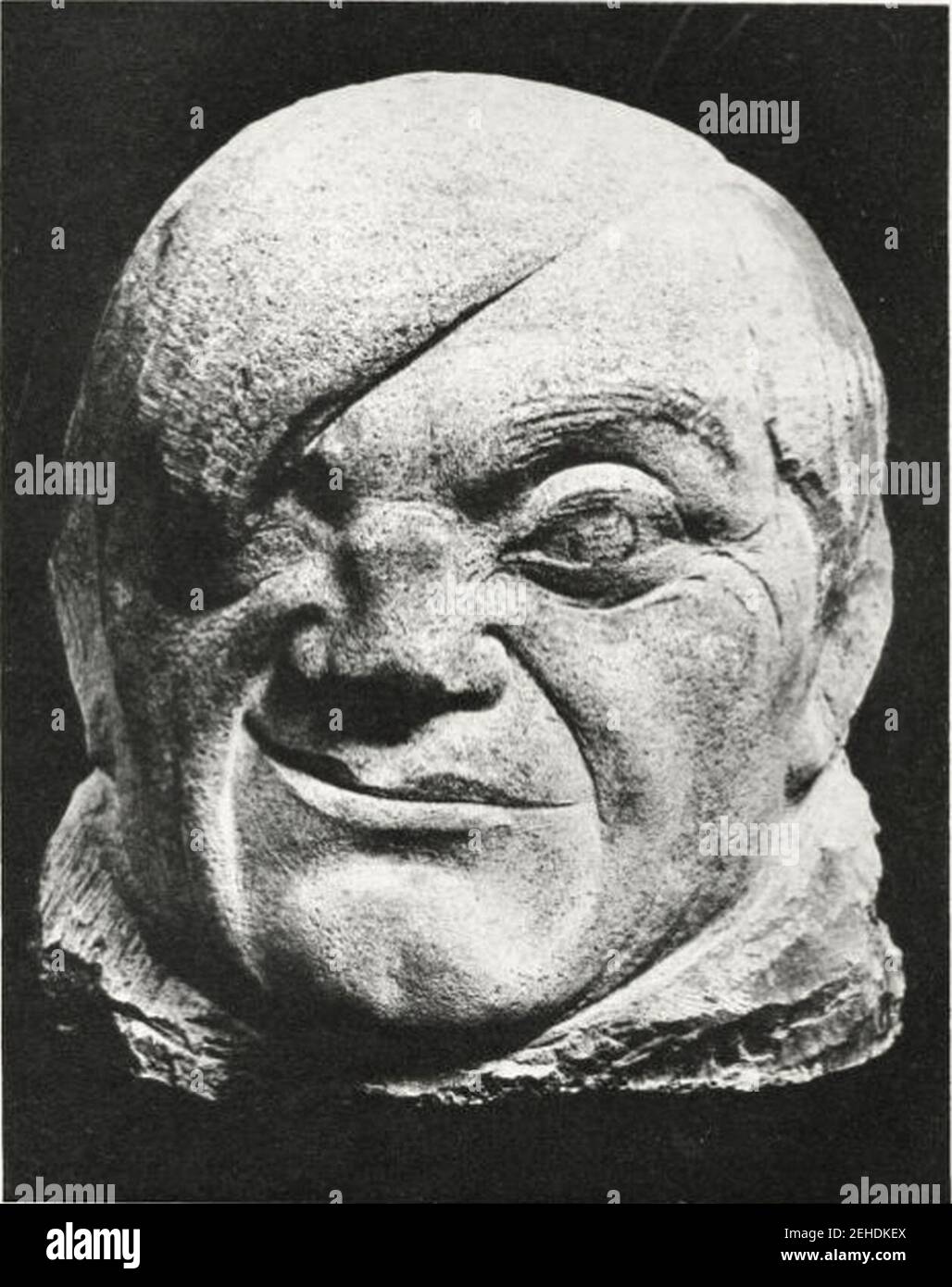 Pablo Gargallo, 1913 ans, Masque de Picasso (Portrait de Picasso), sculpture, de Maurice Raynal, 1921. Banque D'Images