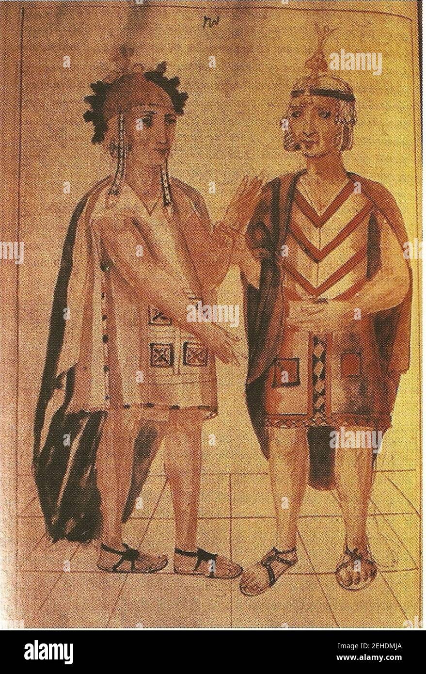 Pachacutec e hijo. Banque D'Images