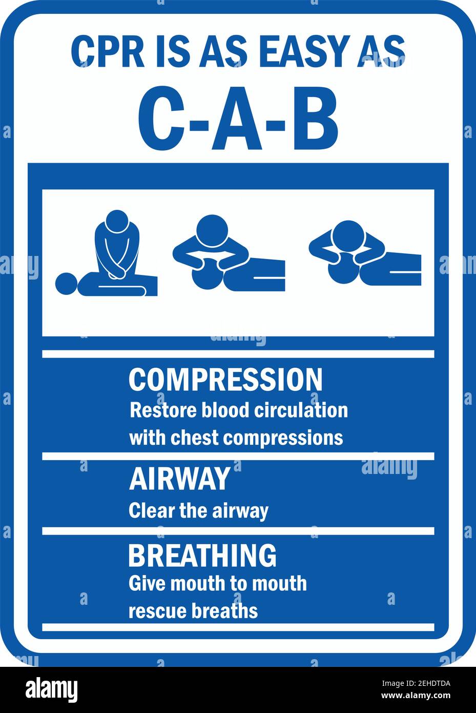 CPR Cardiopulmonary Resuscitation signe et symbole. Illustration vectorielle Illustration de Vecteur