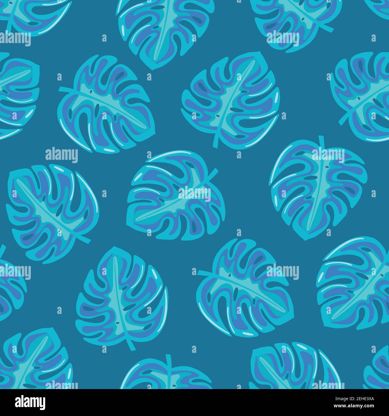 Motif tendance sans couture avec plante tropicale de Monstera Deliciosa. Imprimé vectoriel d'été exotique pour papier peint, textile, tissu, emballage, cosmétique. Illustration de Vecteur