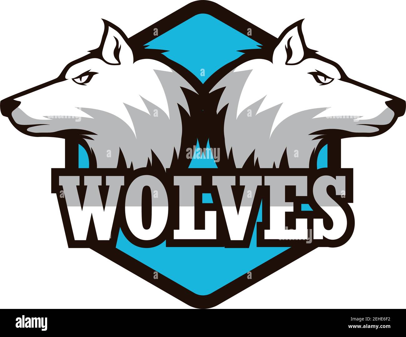 logo wolf isolé sur fond blanc. illustration vectorielle Illustration de Vecteur