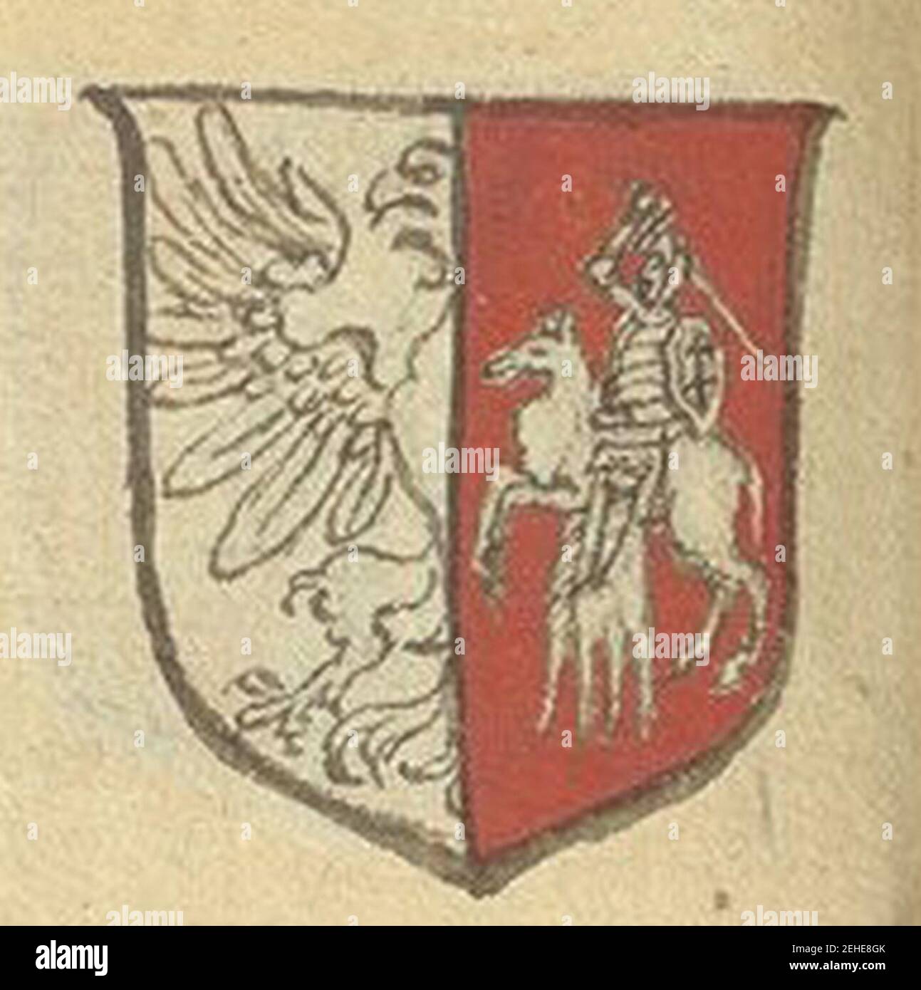 Padlašša, Pahonia. Падляшша, Пагоня (1601-1700). Banque D'Images