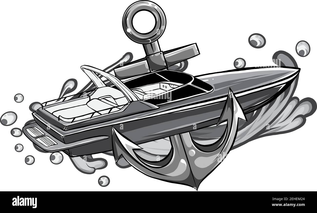 Bateaux yachts et bateaux icônes ensemble avec des symboles de navigation plat vecteur isolé Illustration de Vecteur