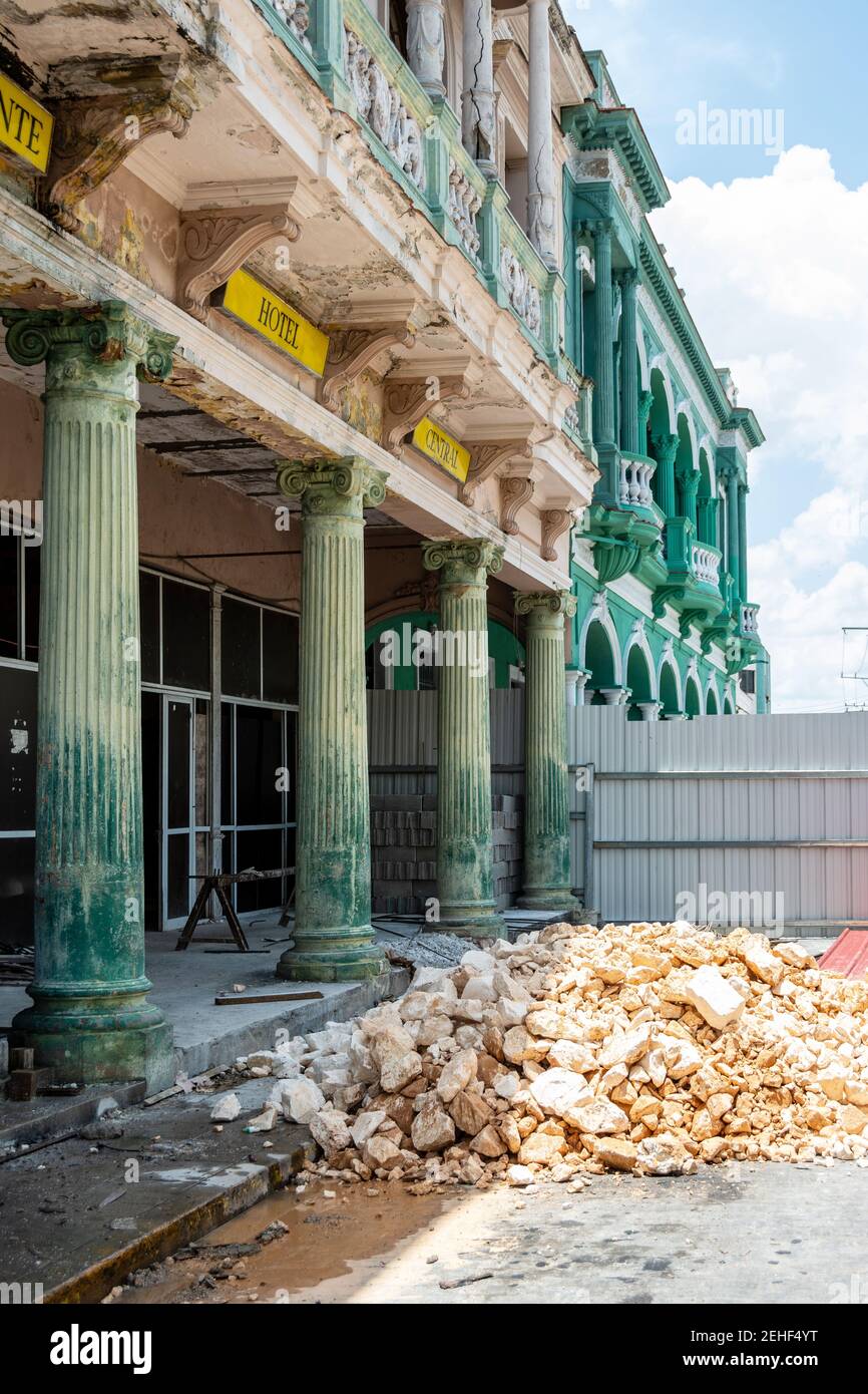 Reconstruction de l'Hôtel Central, Santa Clara, Cuba 2014 Banque D'Images