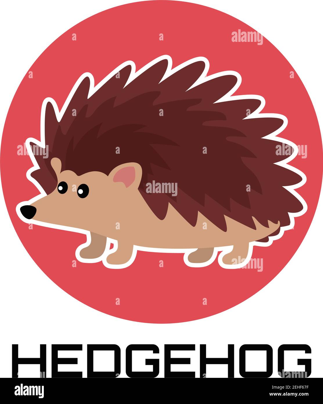 logo hedgehog isolé sur fond blanc. illustration vectorielle Image ...