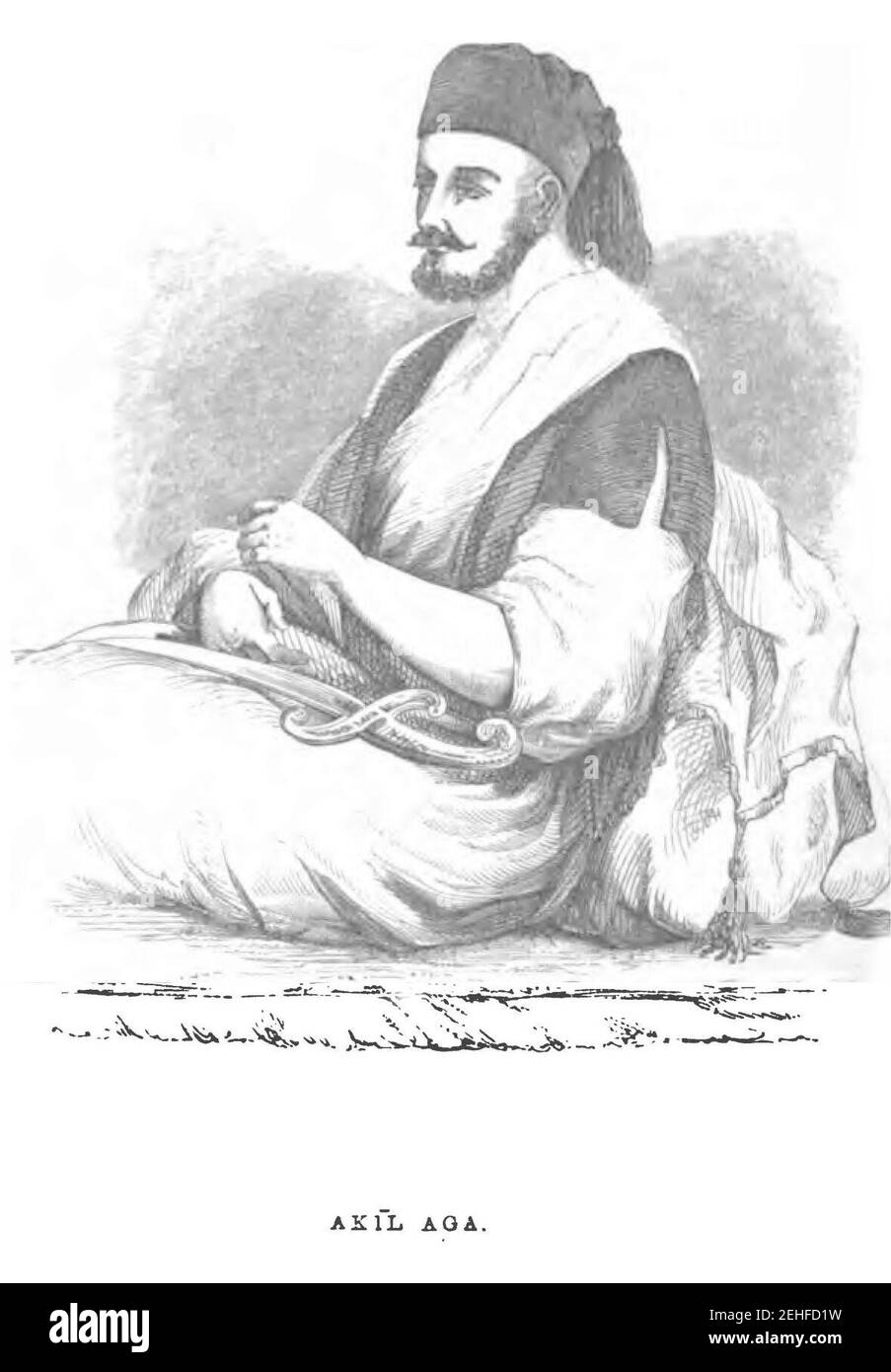 Peinture d'Akil Agaa, de William Francis Lynch livre - miroir. Banque D'Images