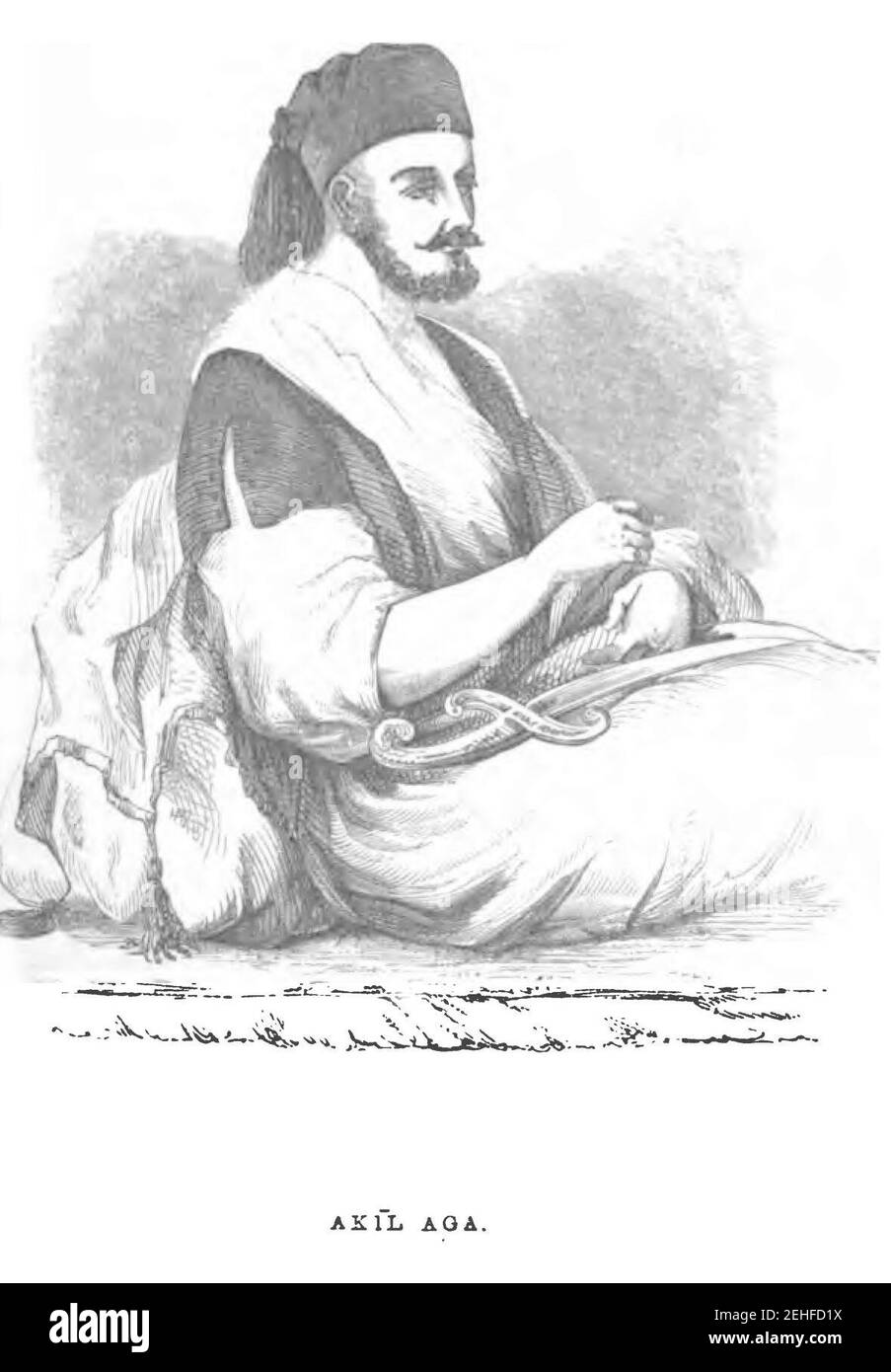 Peinture d'Akil Agaa, du livre de William Francis Lynch. Banque D'Images