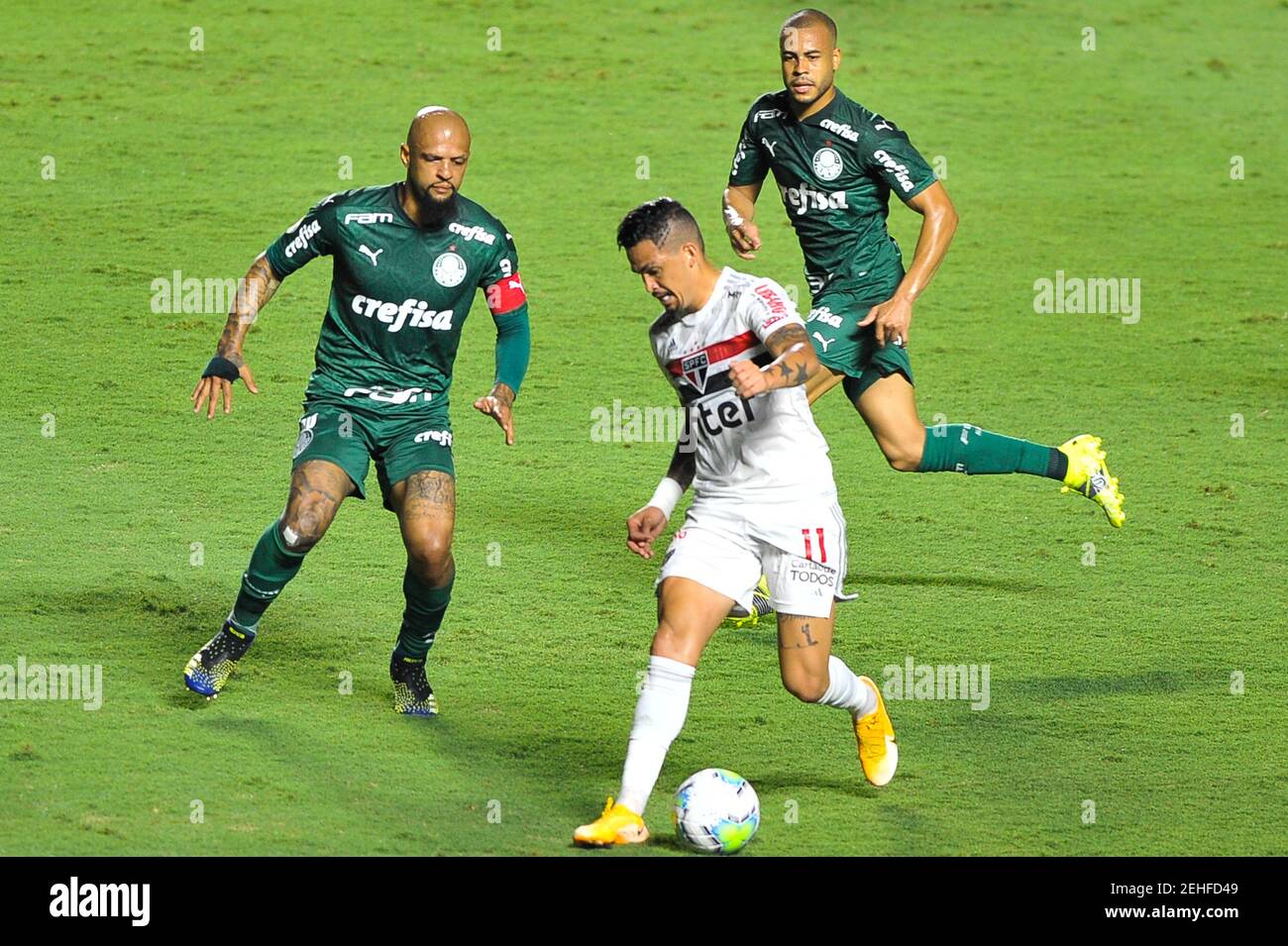 SÃO PAULO, SP - 19.02.2021: SÃO PAULO FC X PALMEIRAS - Luciano de São Paulo FC pendant São Paulo x Palmeiras dans un match valide pour le 34e tour du championnat brésilien, et tenu au stade Morumbi à São Paulo, SP. (Photo: Maurício Rummens/Fotoarena) Banque D'Images