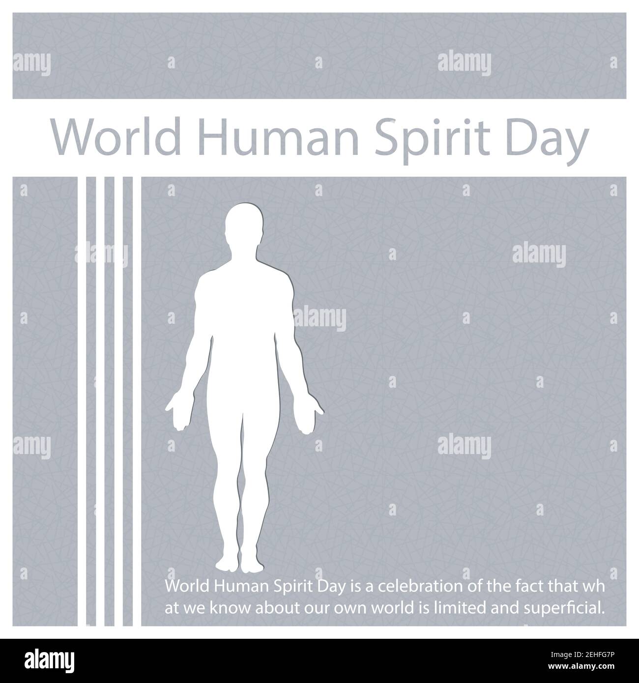 Journée mondiale de l'Esprit humain Illustration de Vecteur