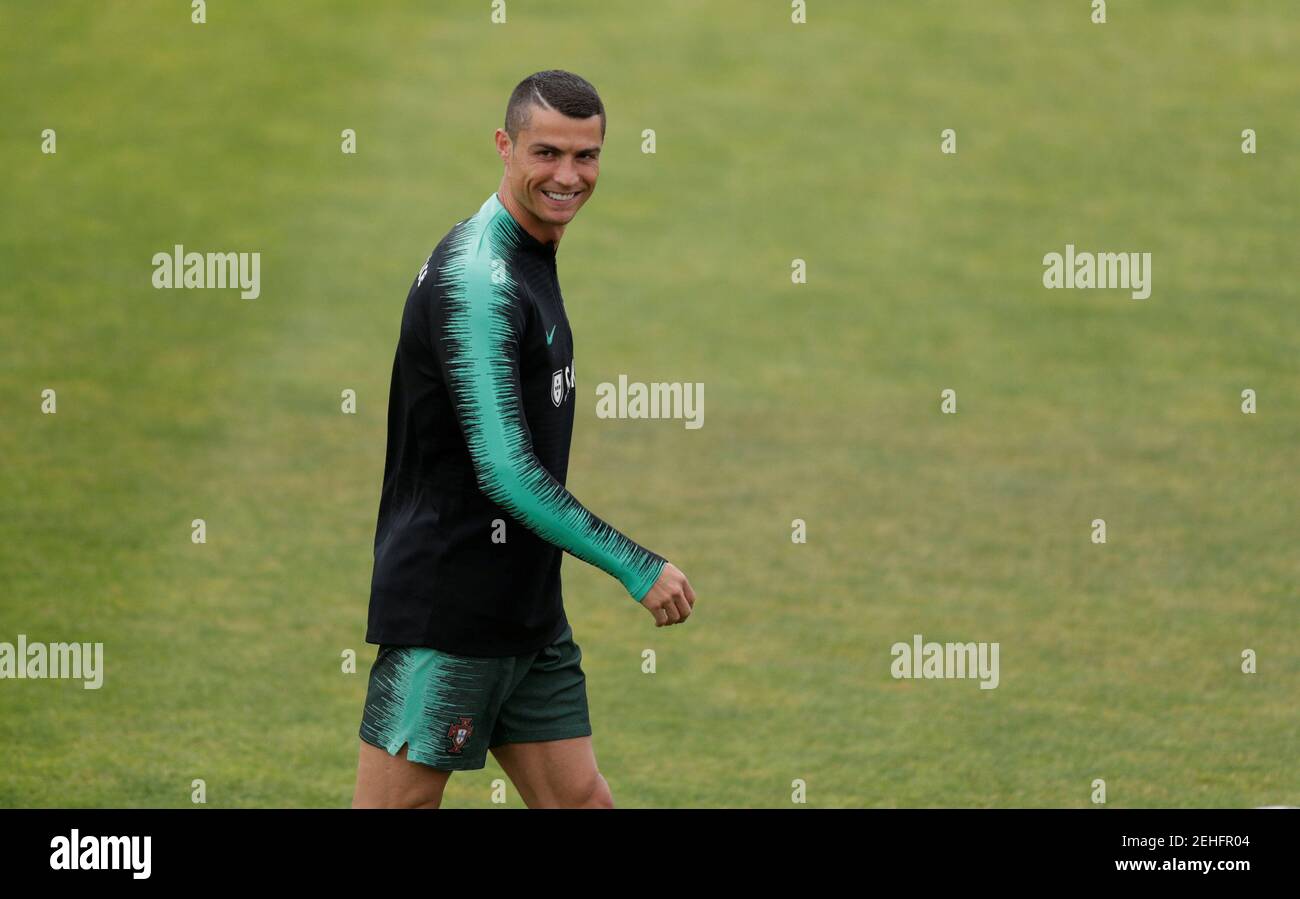 Football football - Portugal entraînement - Oeiras, Portugal - 4 juin 2018 Cristiano Ronaldo au Portugal pendant l'entraînement REUTERS/Rafael Marchante Banque D'Images