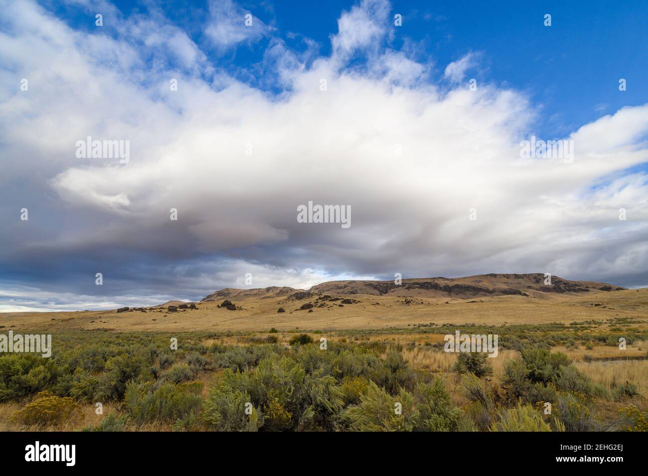 Leslie Gulch Paysage avec nuages Banque D'Images