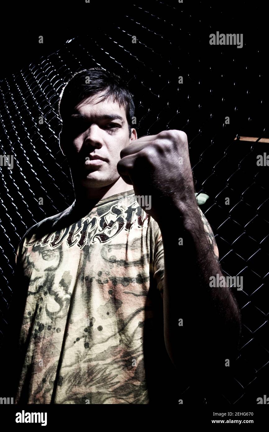 Lyoto Machida, combattant de l'UFC, au Black House Gym de Gardena, en Californie, le 20 octobre 2009. Francis Specker Banque D'Images