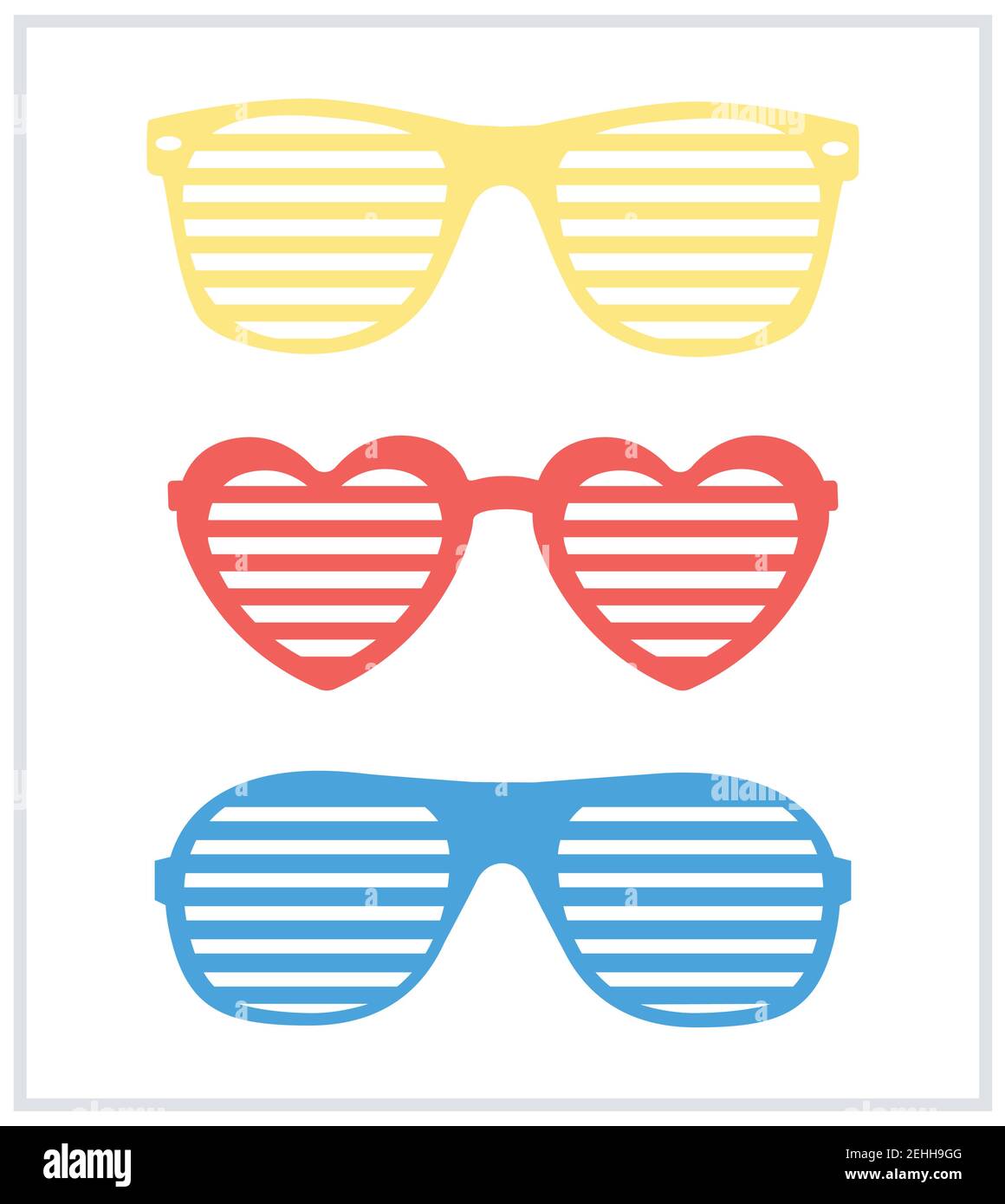 Ensemble de lunettes de soleil vecteur de fond ensemble de lunettes de  soleil vecteur de fond Image Vectorielle Stock - Alamy