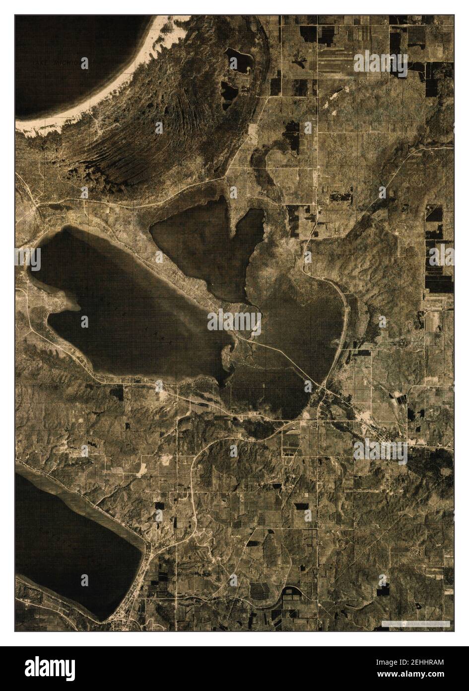 Frankfort ne, Michigan, carte 1976, 1:24000, États-Unis d'Amérique par Timeless Maps, données U.S. Geological Survey Banque D'Images