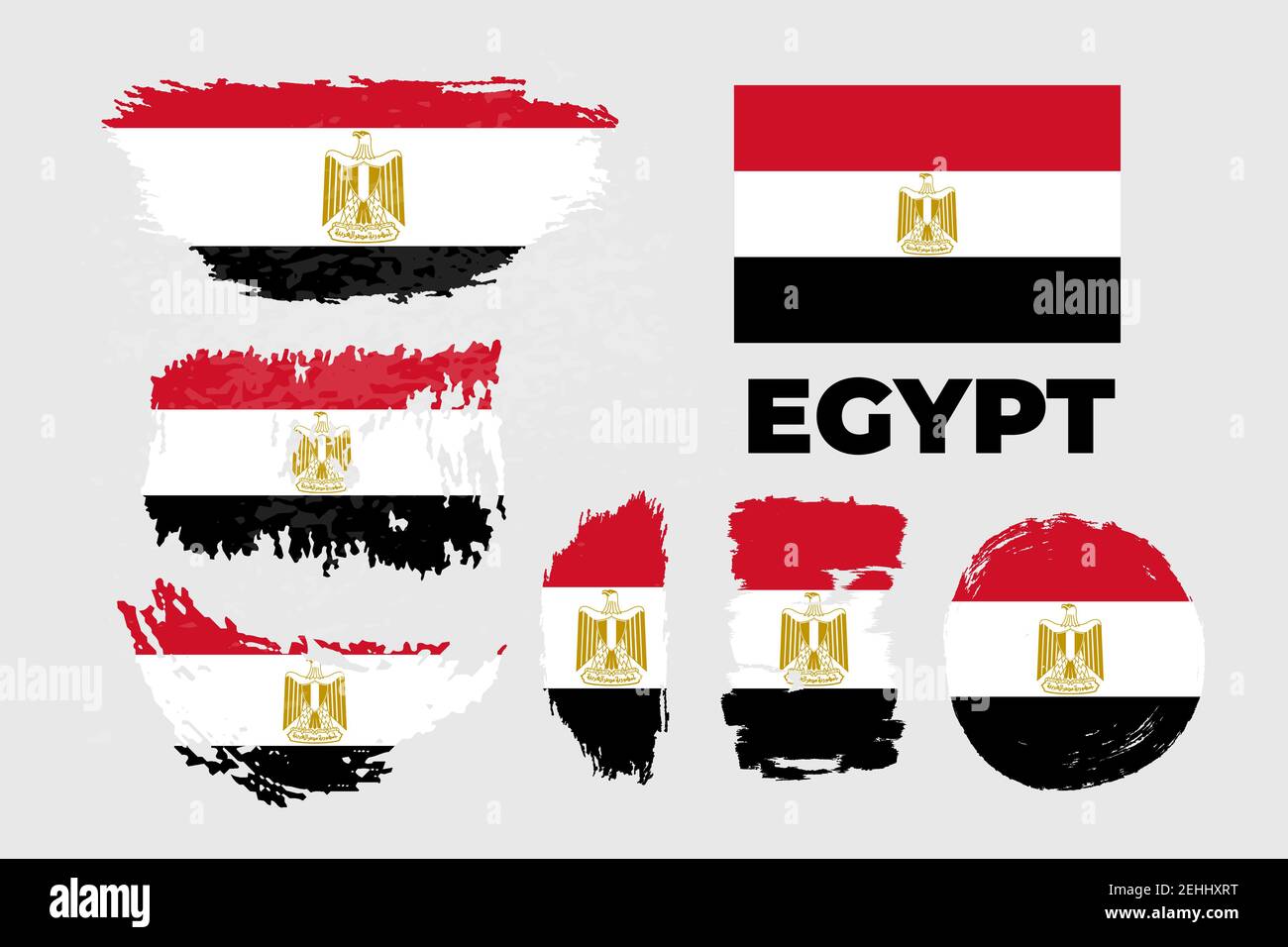 Broussailles du pays égyptien. Bonne journée d'indépendance de l'Égypte Illustration de Vecteur