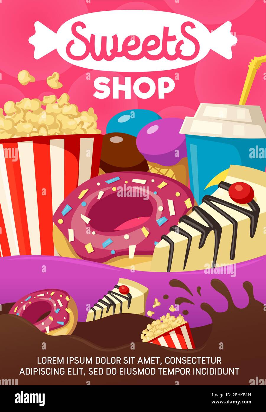 Kit Point De Croix – Magasin De Cartes Pop-corn Candyfloss – The Card Shop – Neuf – Royaume-Uni