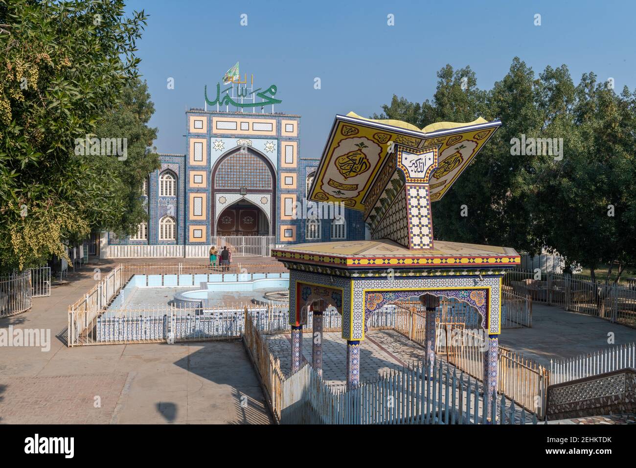 Mosquée Jamia, Bhong, district de Rahim Yar Khan, Punjab, Pakistan Banque D'Images