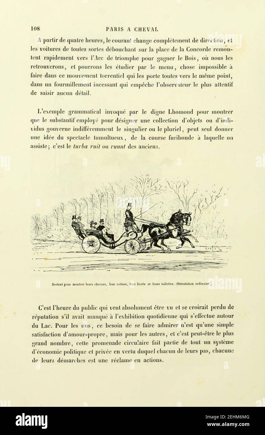 Paris à cheval (page 108) Banque D'Images