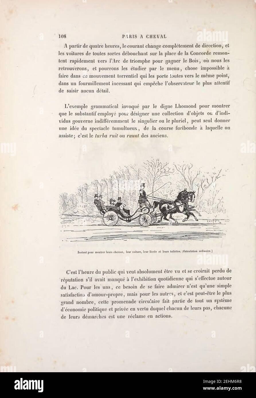 Paris à cheval (page 108) Banque D'Images