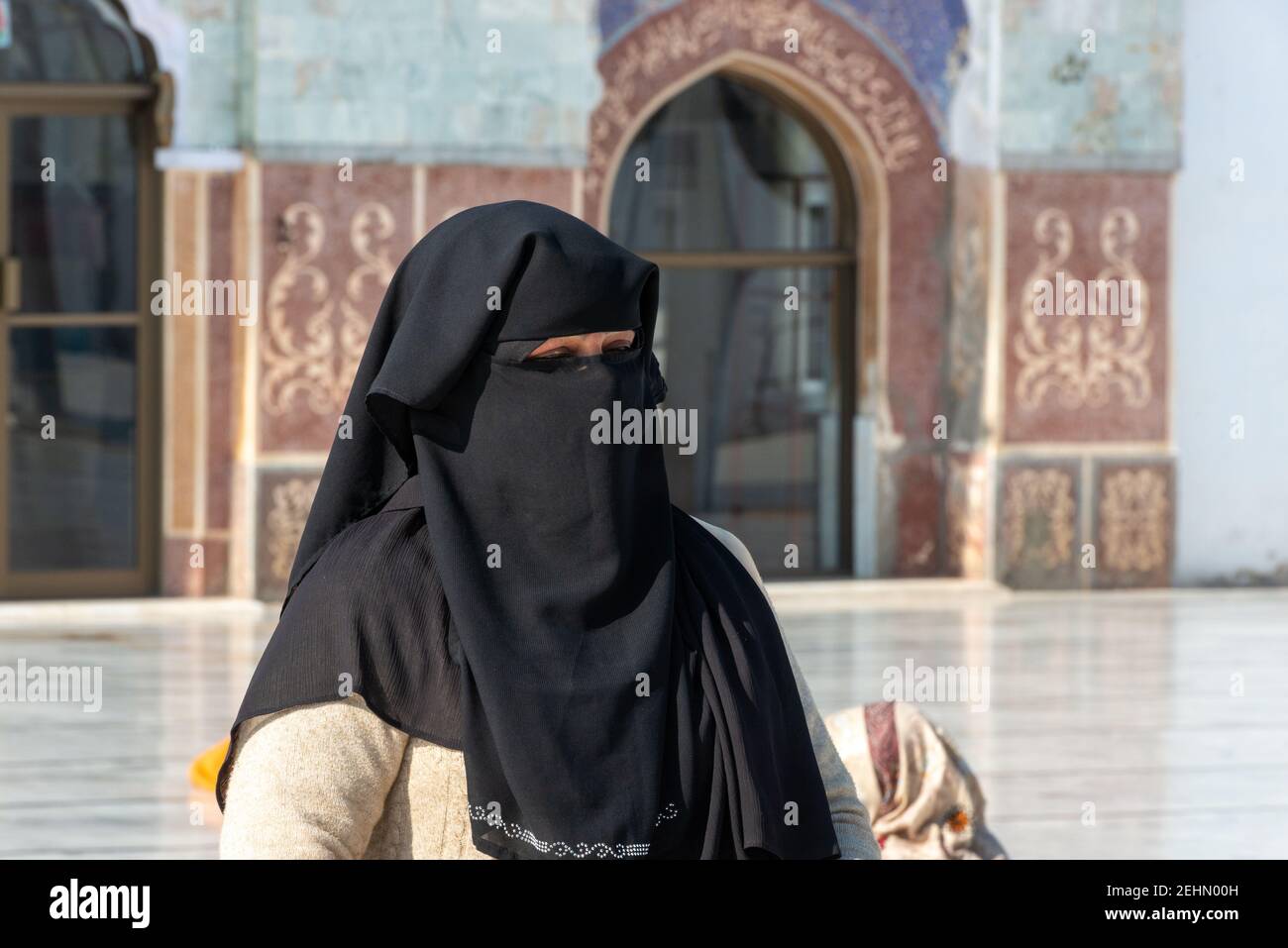 Pèlerin à Darbar Hazrat Sultan Bahoo, Basti Samundri, Ahmedpur Sial, Punjab, Pakistan Banque D'Images