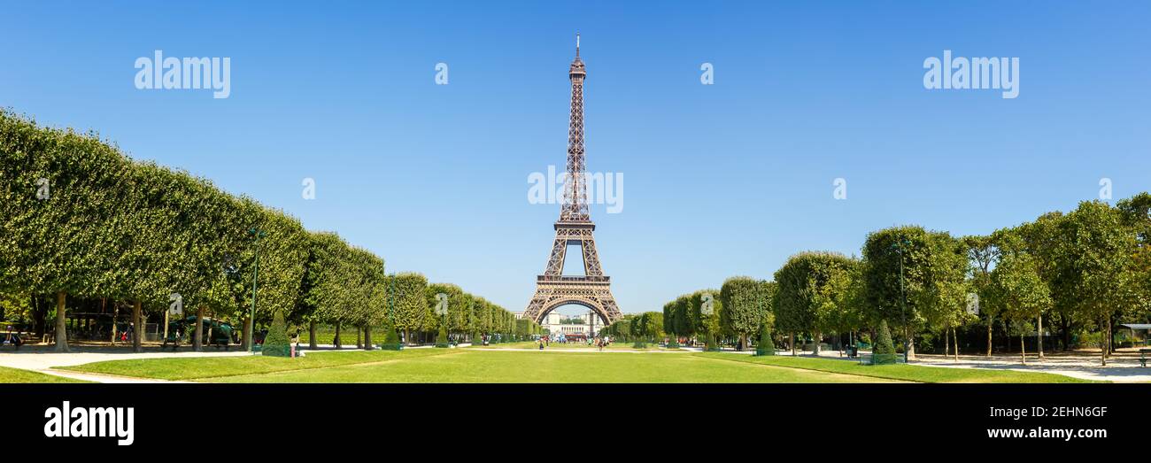 Paris Tour Eiffel panorama France vue panoramique voyage voyage Banque D'Images