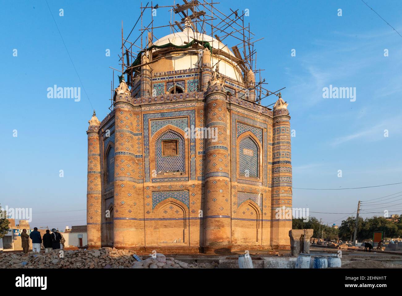 Tombe de Shah Ali Akbar, Multan, Punjab, Pakistan Banque D'Images