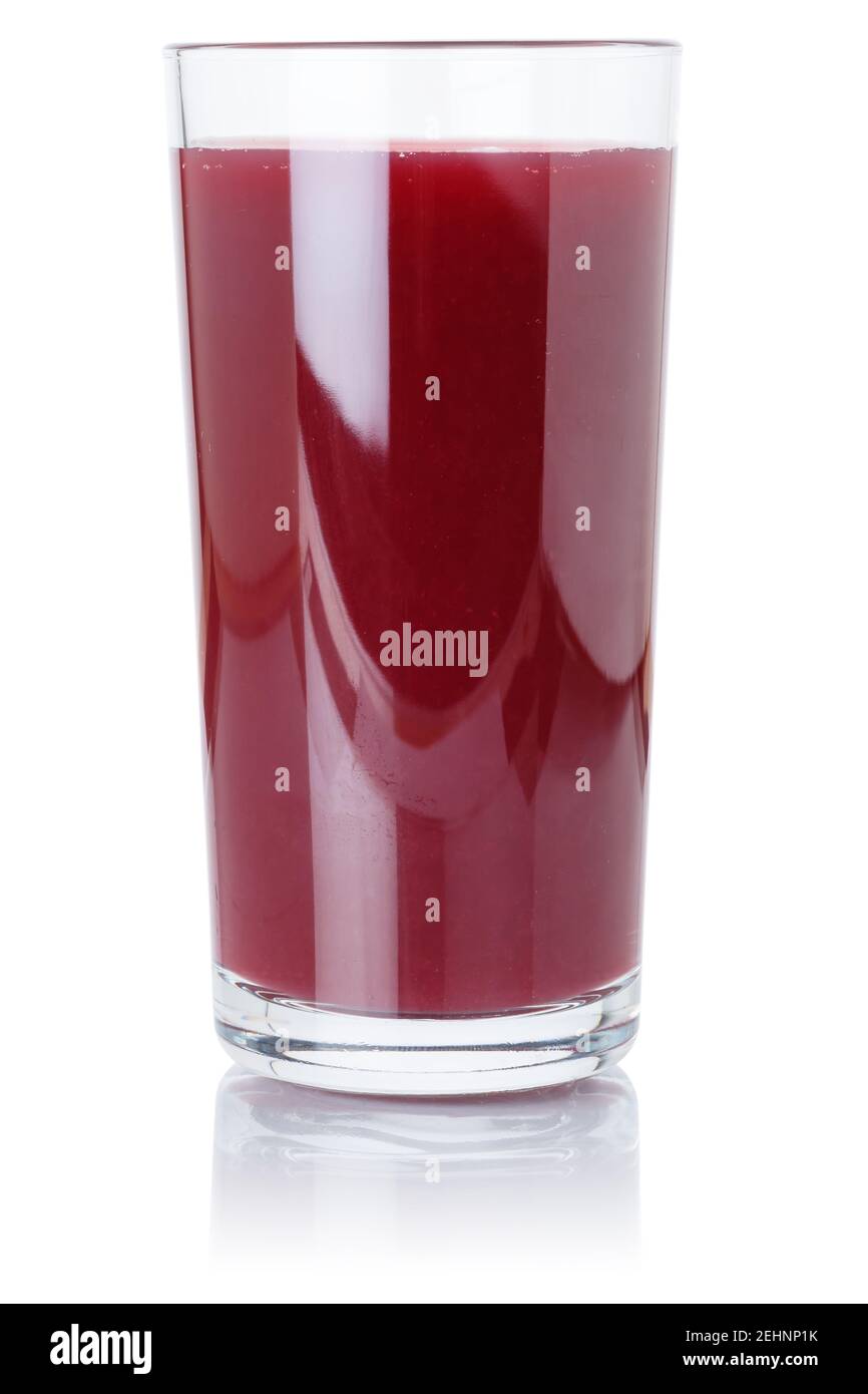 Jus de fruits à smoothie de baies buvez des baies sauvages dans un verre isolé sur un fond blanc Banque D'Images