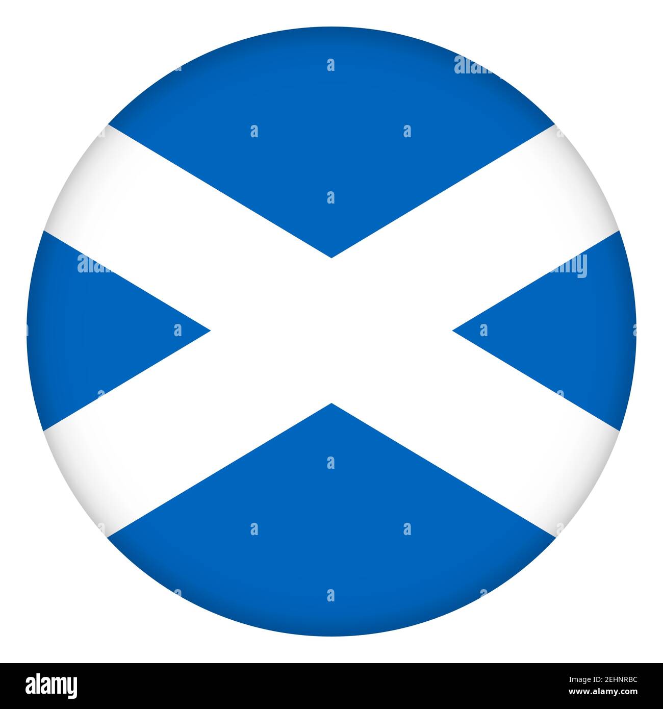 Drapeau de l'Ecosse, icône ronde, badge ou bouton. Symbole national écossais. Modèle, illustration vectorielle. Illustration de Vecteur