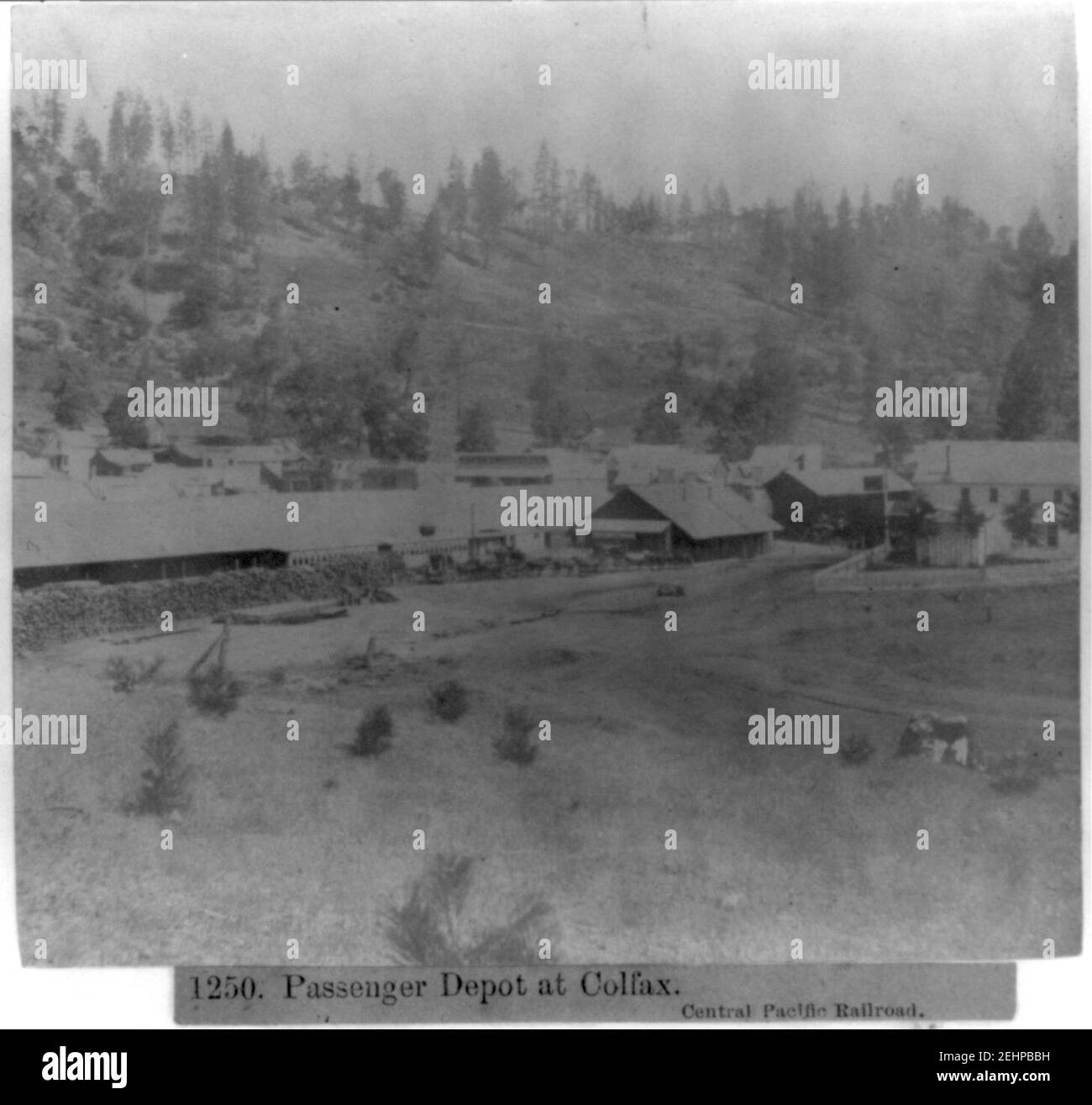 Dépôt de passagers à Colfax - Central Pacific Railroad Banque D'Images