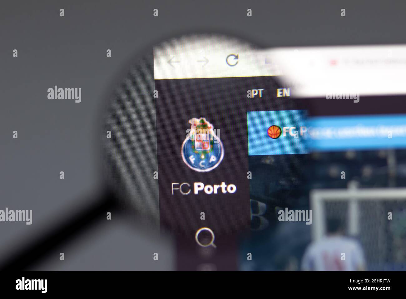 New York, Etats-Unis - 15 février 2021 : site Web du FC Porto dans un navigateur avec logo de la société, Editorial Banque D'Images