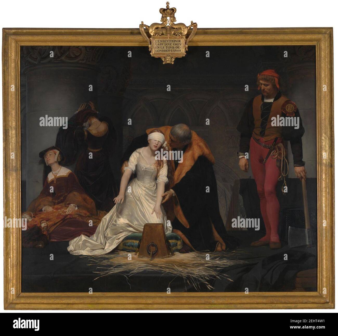 PAUL DELAROCHE - Ejecución de Lady Jane Gray Banque D'Images
