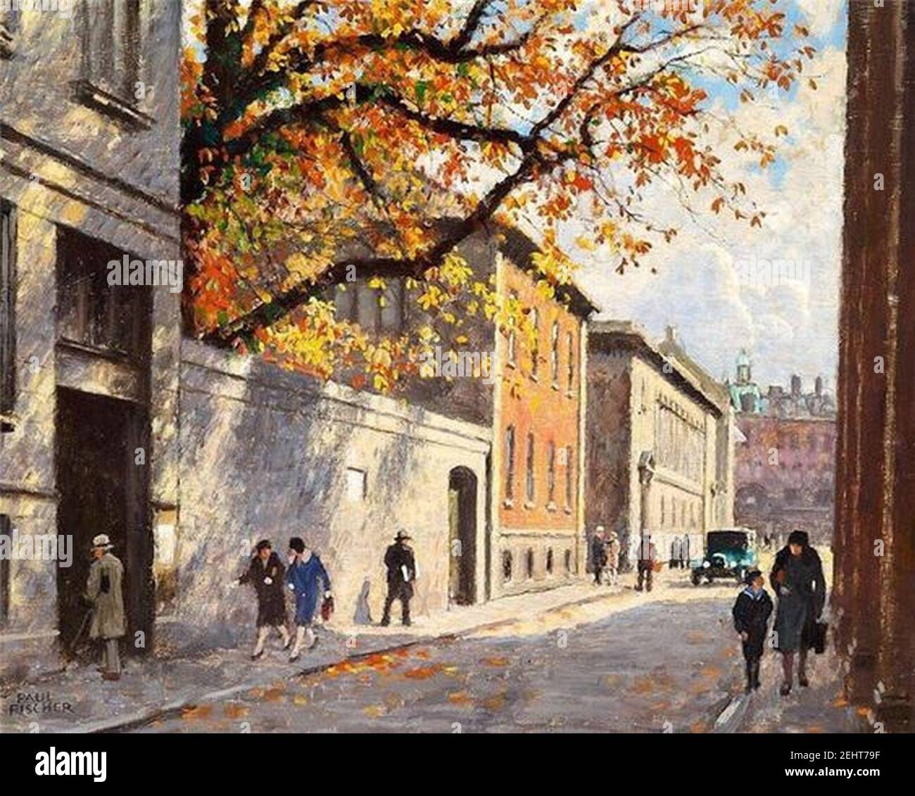 Paul Fischer - Fiolstræde. Banque D'Images