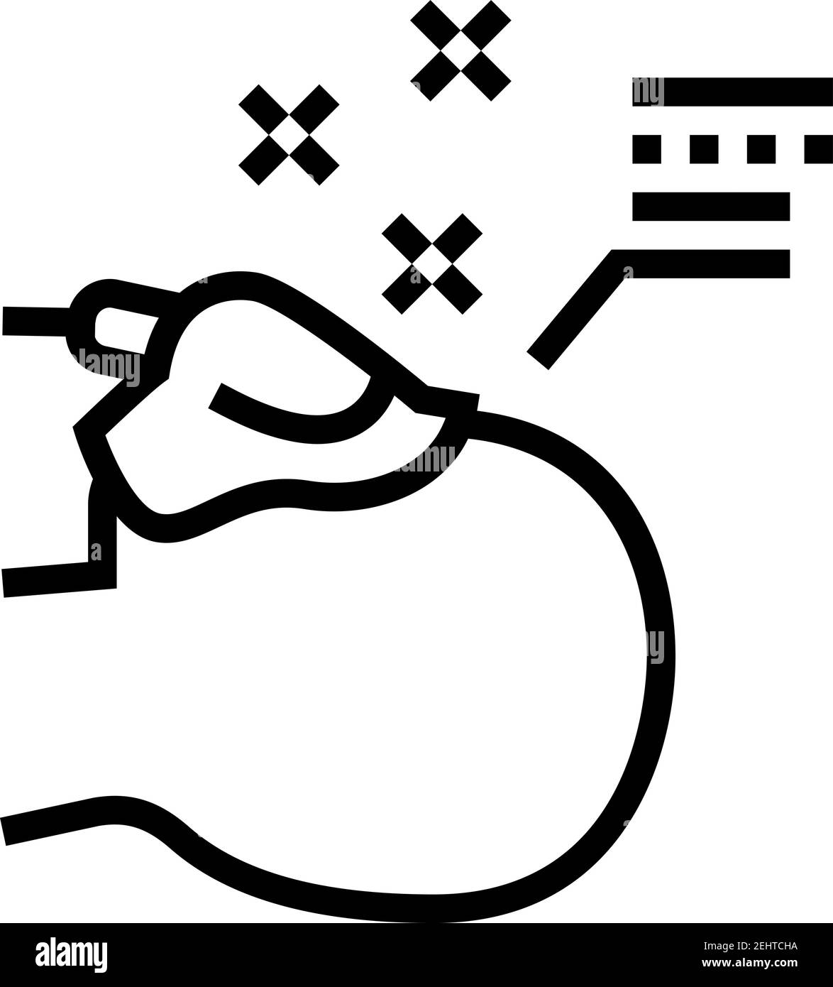 illustration du vecteur de l'icône du patient dormant sous la ligne d'anesthésie Illustration de Vecteur