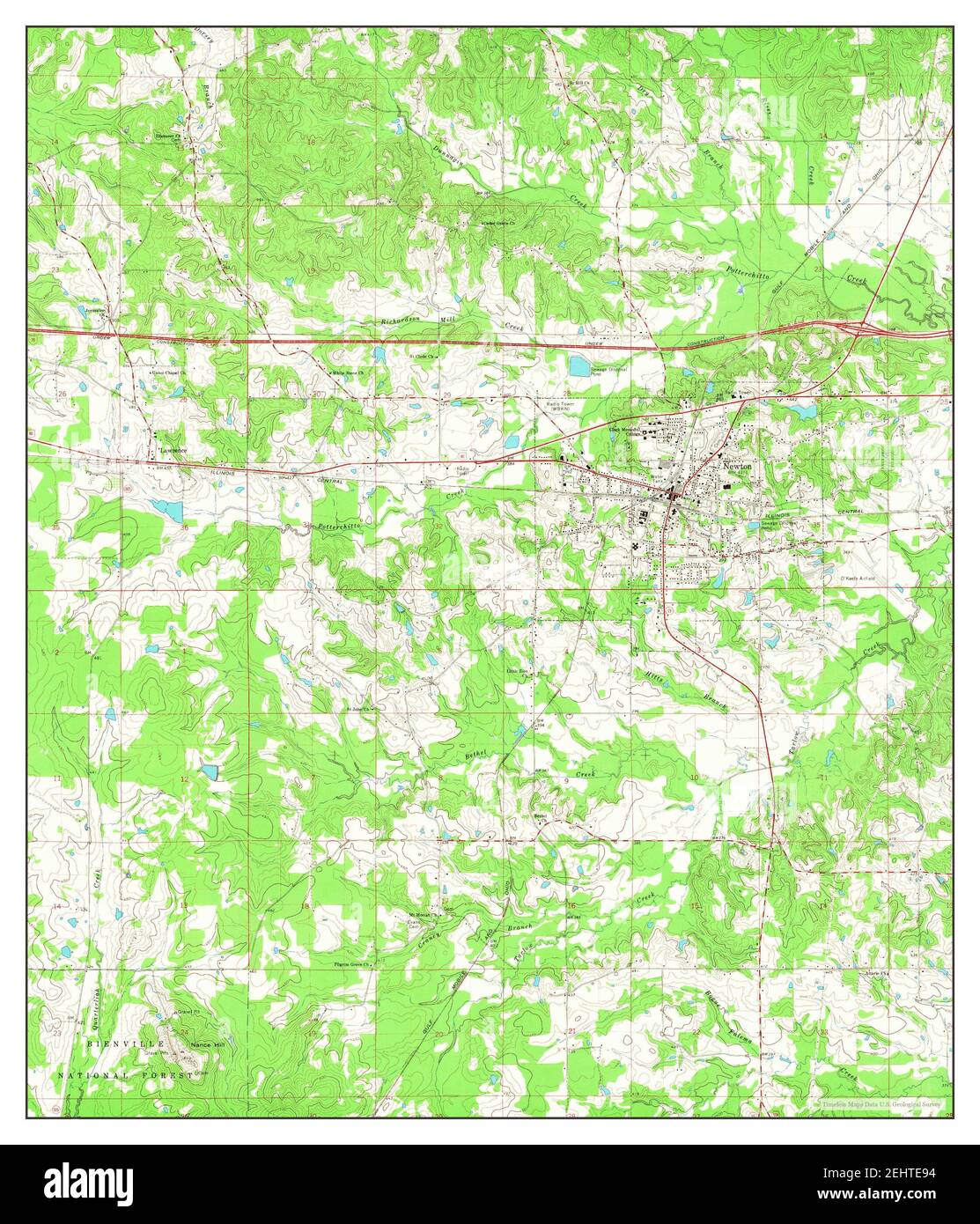 Newton carte du mississippi Banque de photographies et d’images à haute